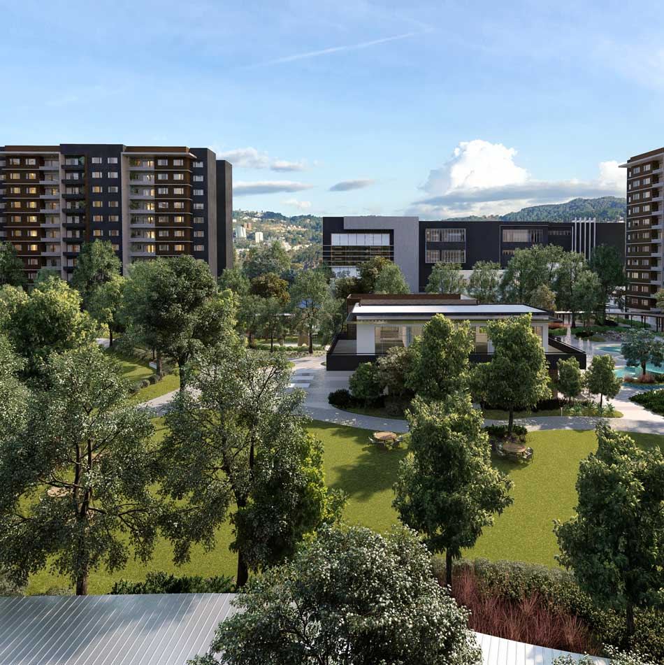 Segheria — áreas verdes y complejo residencial